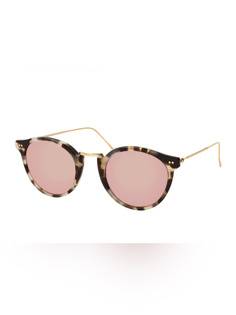 Illesteva Tortoise Frame Sunglasses with Rose Lenses